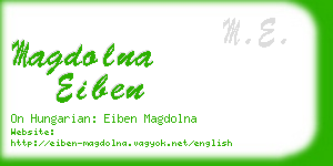 magdolna eiben business card